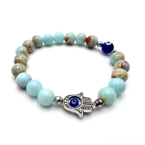 Bracelet - Hamsa Evil Eye Larderite