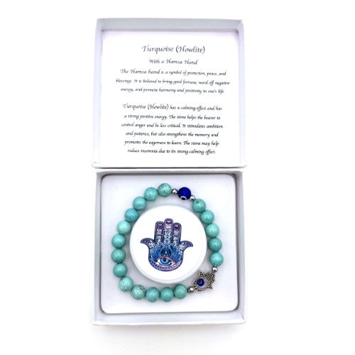 Bracelet - Hamsa Evil Eye Turquoise