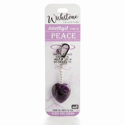 Bag Charm - Wishstone Collection Amethyst Heart (Set of 3)