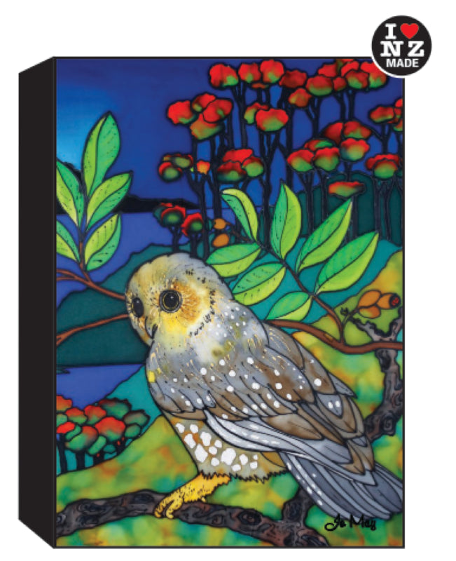 Jo May Rectangle 10 x 14 cm Black Art Block - Morepork