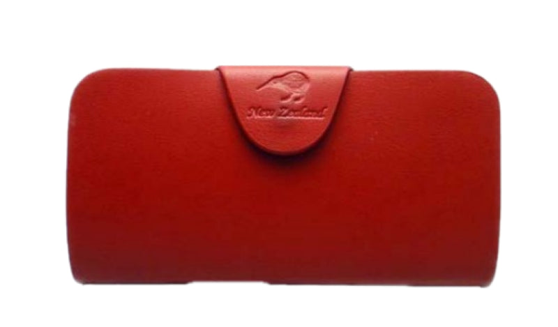 NZ Wallet Red Combination Leather