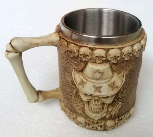 Tankard - Decorative Skull Cowboy (400ml)