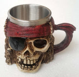 Tankard - Decorative Skull Pirate Red Bandana (400ml)