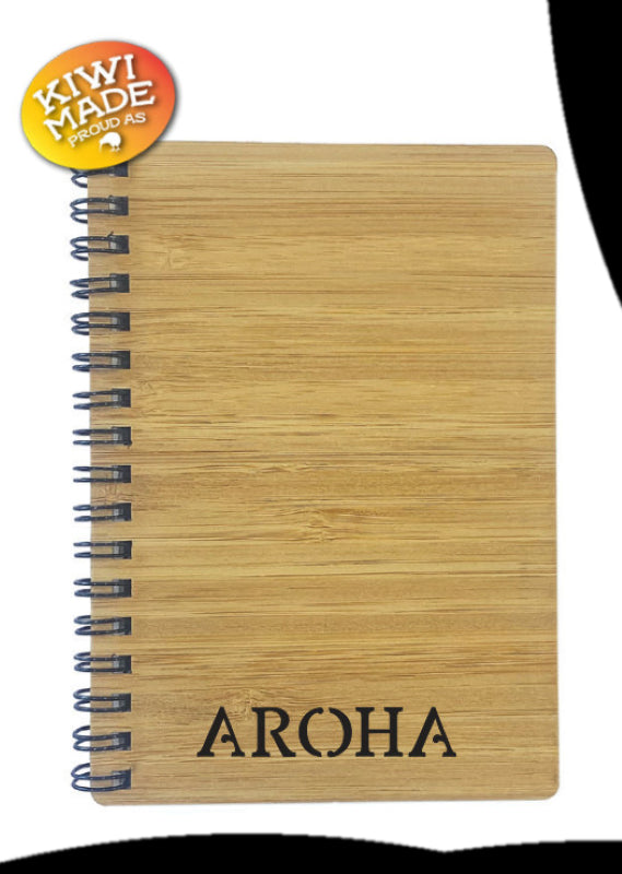 Bamboo Notebook Laser Cut with Aroha