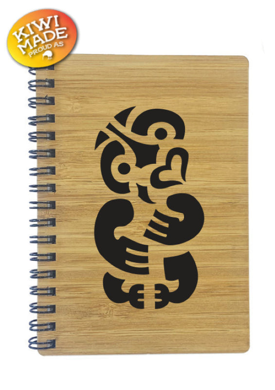 Bamboo Notebook Laser Cut with Tiki