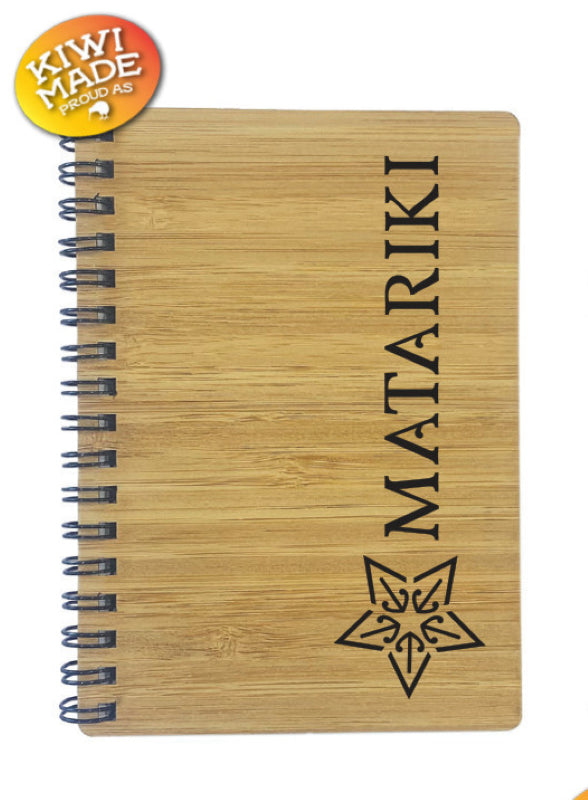 Bamboo Notebook Laser Cut with Matariki