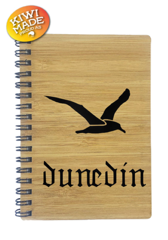 Bamboo Notebook Laser Cut with Dunedin Albatross