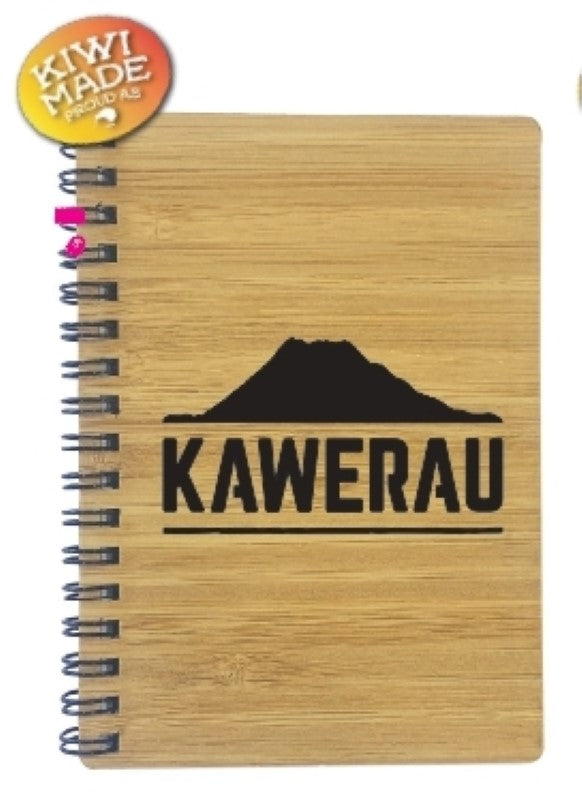 Bamboo Notebook Laser Cut with Kawerau Mountain