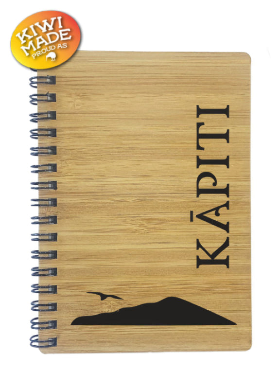 Bamboo Notebook Laser Cut with Kapiti Island