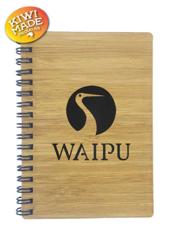 Bamboo Notebook Laser Cut with Waipu Heron