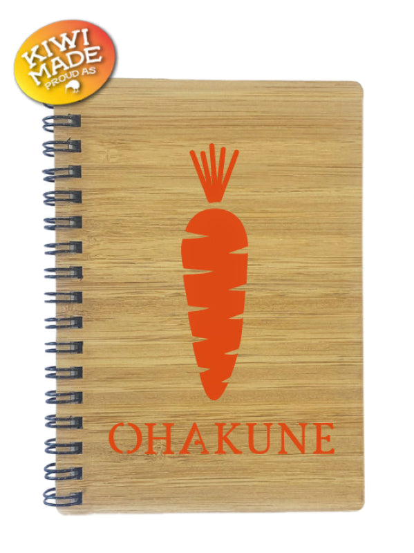 Bamboo Notebook Laser Cut with Ohakune Carrot