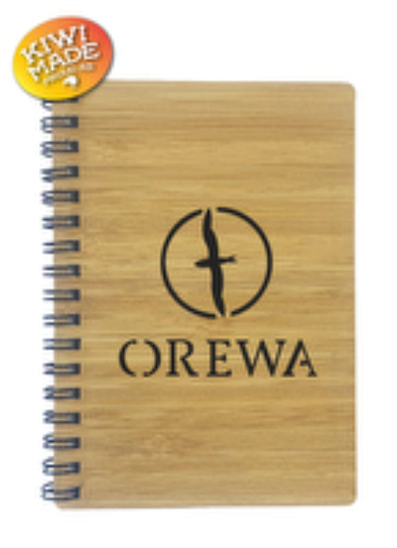 Bamboo Notebook Laser Cut with Orewa Seagull