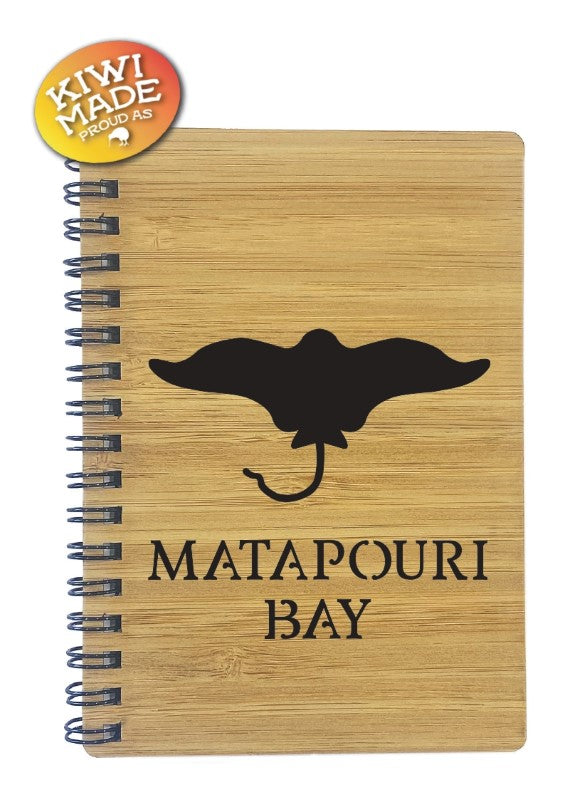 Bamboo Notebook Laser Cut with Matapouri Bay