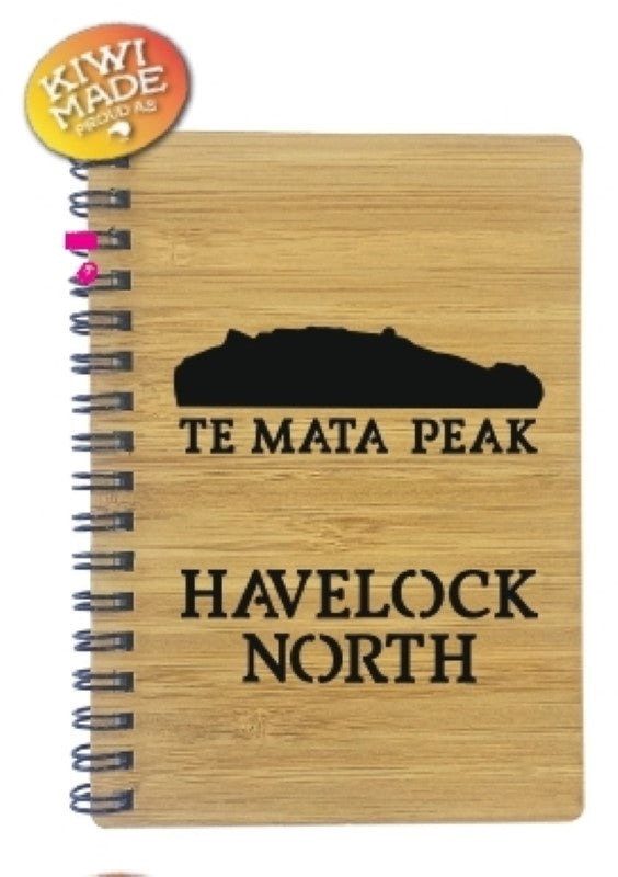 Bamboo Notebook Laser Cut with Te Mata Peak