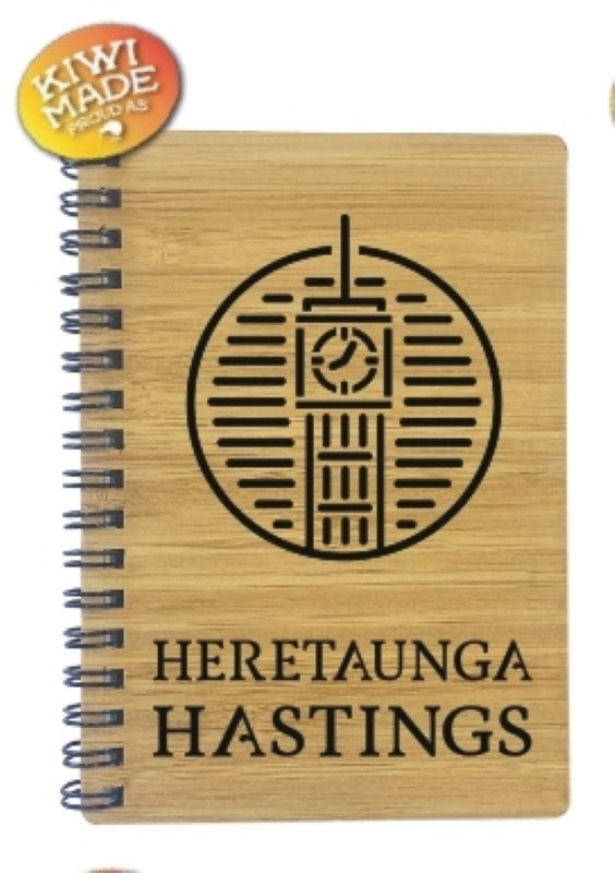 Bamboo Notebook Laser Cut with Hastings Clock