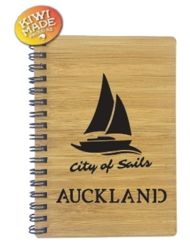 Bamboo Notebook Laser Cut with Auckland City of Sails