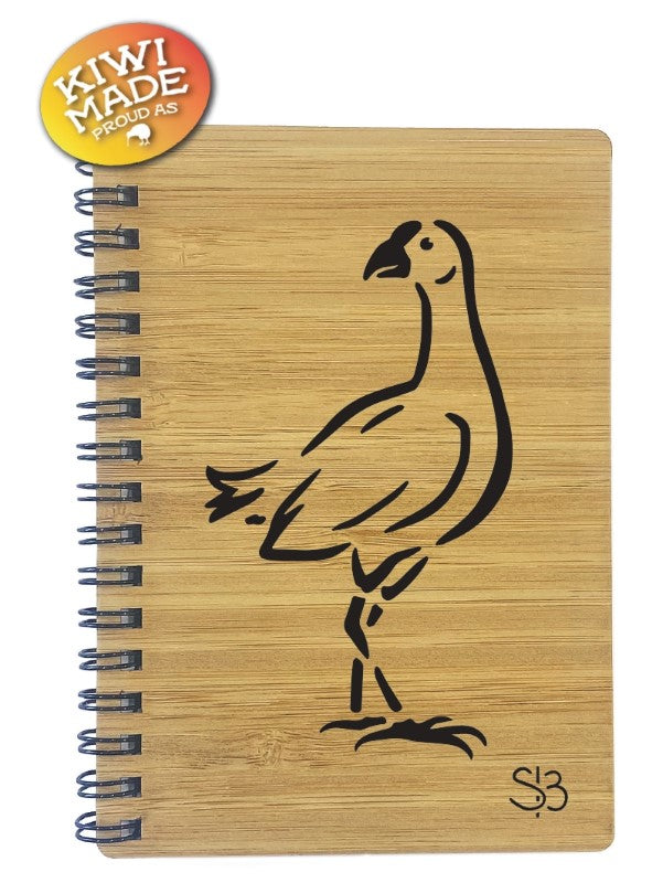 Sophie Blokker Bamboo Notebook Laser Cut - Pukeko