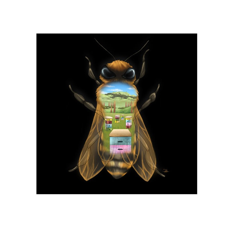 Sophie Blokker LED Canvas (touch operated requires 3 AA batteries) - Bee