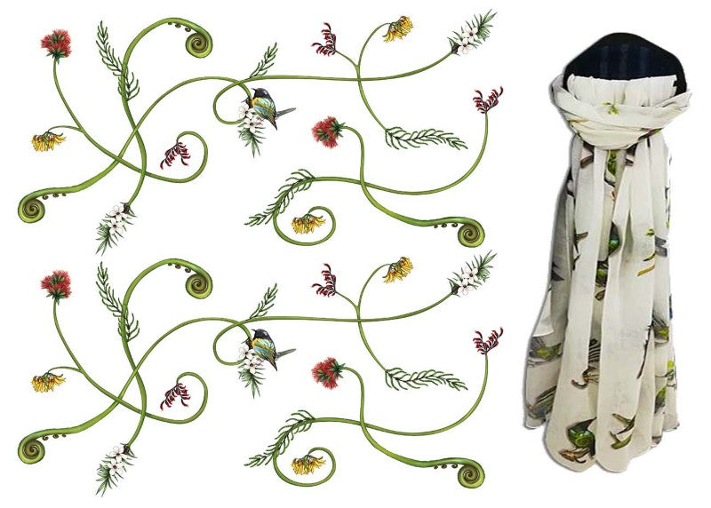 Sophie Blokker Polyester Scarf - NZ Flora