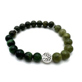 Bracelet - Nephrite Jade Zoisite Green Tiger Eye