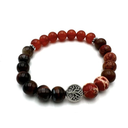 Bracelet - Red King Turquoise Red Carnelian Red Tiger Eye