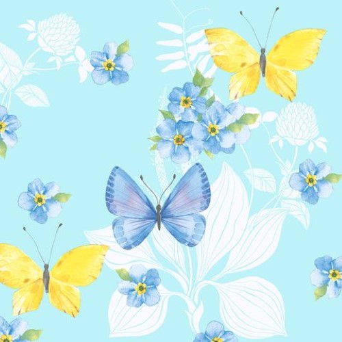 Luncheon Napkin -Butterfly Dance