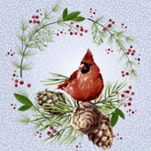 Cocktail Napkin - Winter Cardinal