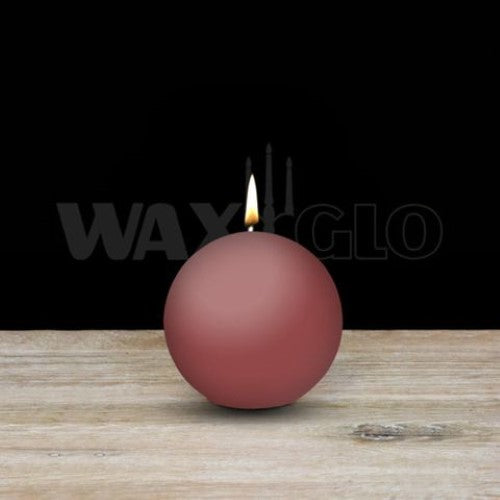 Waxglo Candle - 60mm Dia BALL CANDLE - ROSE