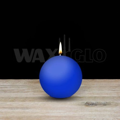 Waxglo Candle - 60mm Dia BALL CANDLE - BLUE