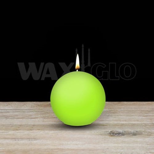 Waxglo Candle - 60mm Dia BALL CANDLE - HOT LIME