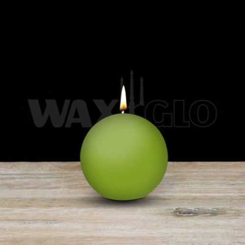 Waxglo Candle - 60mm Dia BALL CANDLE - LIME GREEN