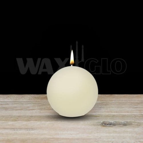 Waxglo Candle - 60mm Dia BALL CANDLE - CREAM