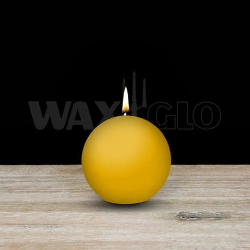 Waxglo Candle - 60mm Dia BALL CANDLE - PAPAYA