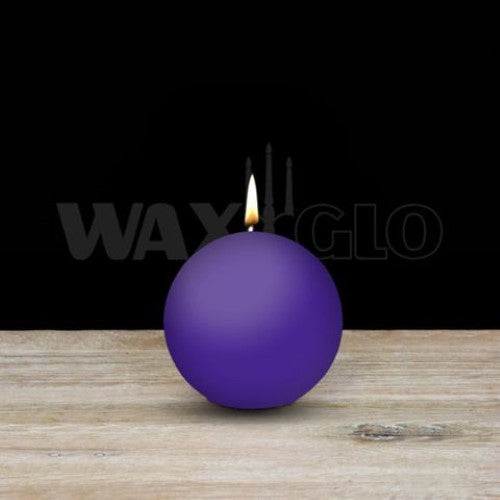 Waxglo Candle - 60mm Dia BALL CANDLE - VIOLET