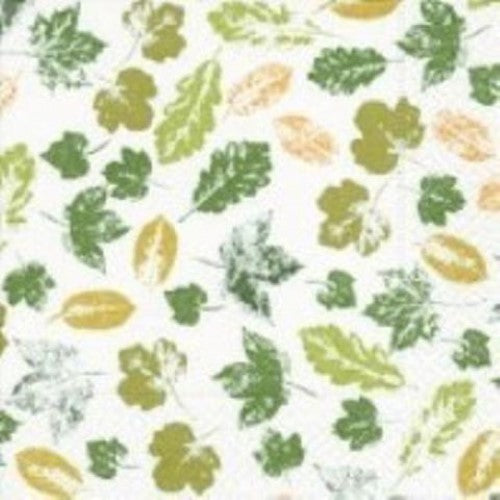 Cocktail Napkin -Stamped Leaves