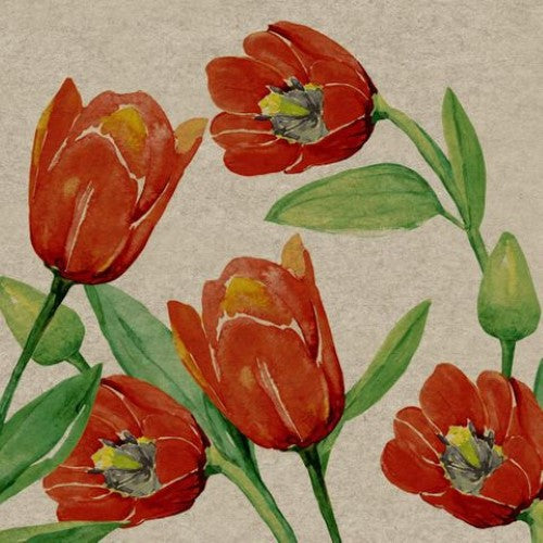 Luncheon Napkin - Natural Tulips