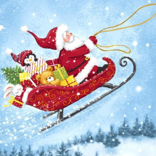 Luncheon Napkin - Sleigh Ride