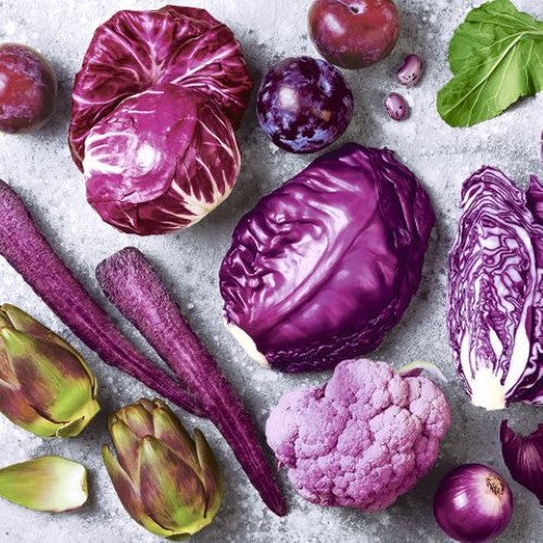 Luncheon Napkin - Purple Veggies