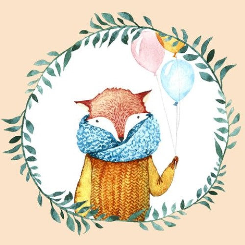 Luncheon Napkin - Fox Balloons