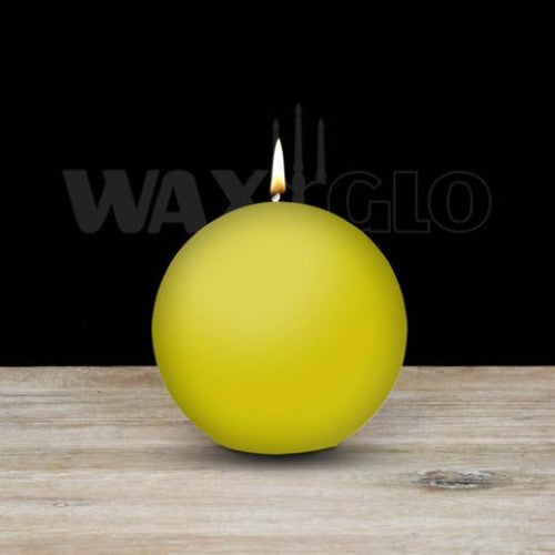 Waxglo Candle - 80mm Dia BALL CANDLE - AVOCADO GREEN