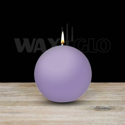 Waxglo Candle - 80mm Dia BALL CANDLE - LAVENDER