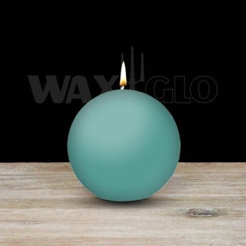 Waxglo Candle - 80mm Dia BALL CANDLE - TURQUOISE