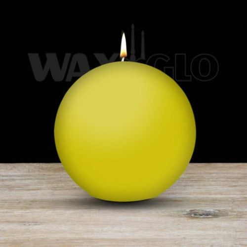 Waxglo Candle - 100mm Dia BALL CANDLE - AVOCADO GREEN