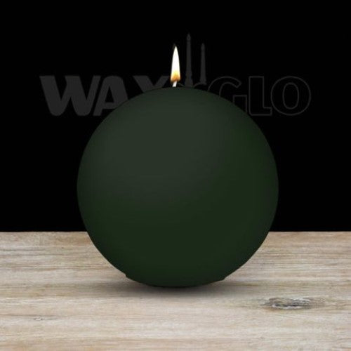 Waxglo Candle - 100mm Dia BALL CANDLE - GREEN