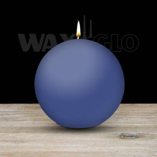 Waxglo Candle - 100mm Dia BALL CANDLE - WEDGEWOOD BLUE