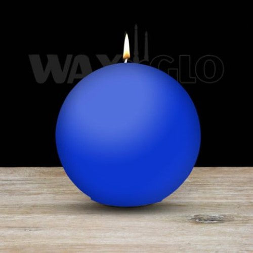 Waxglo Candle - 100mm Dia BALL CANDLE - BLUE