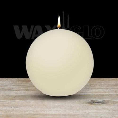 Waxglo Candle - 100mm Dia Ball Candle -Cream