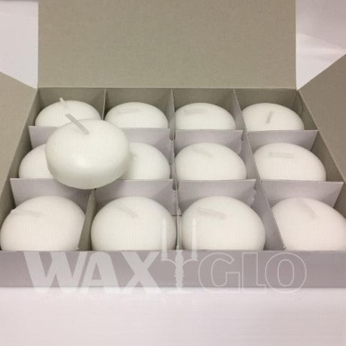 Waxglo Candle - 50mm Dia FLOATING DISC (12pc BOX) - BORD