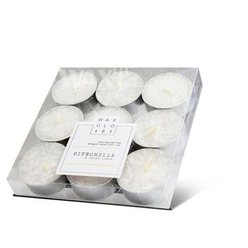 Waxglo Scented Candle - 4 Hour Tealight (9 Pack) -Citronella & F