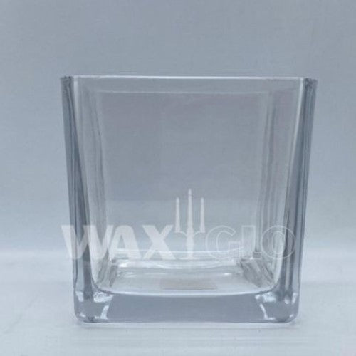 Waxglo- 80mmx80mm SQUARE GLASS CANDLE HOLDER